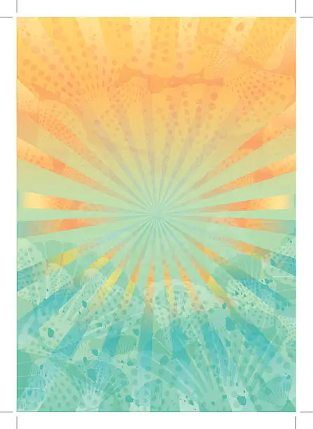 Vector illustration of A sample template of a summer background