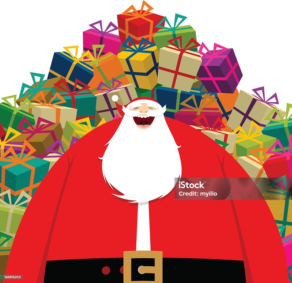 Felice Babbo Natale - arte vettoriale royalty-free di Babbo Natale