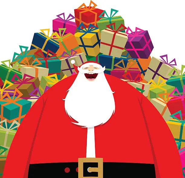 Vector illustration of Happy Santa Claus