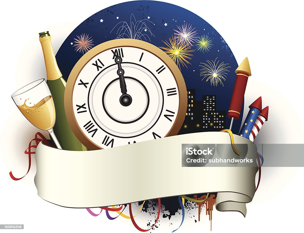 Feliz Ano Novo - Vetor de Champanhe royalty-free