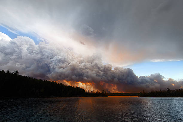 pagami クリークで発生した野火 - boundary waters canoe area ストックフォトと画像