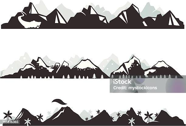 Mountain Panorama - Stockowe grafiki wektorowe i więcej obrazów Lawina - Lawina, Góra, Geologia