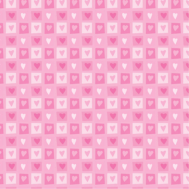 Seamless Hearts Pattern vector art illustration