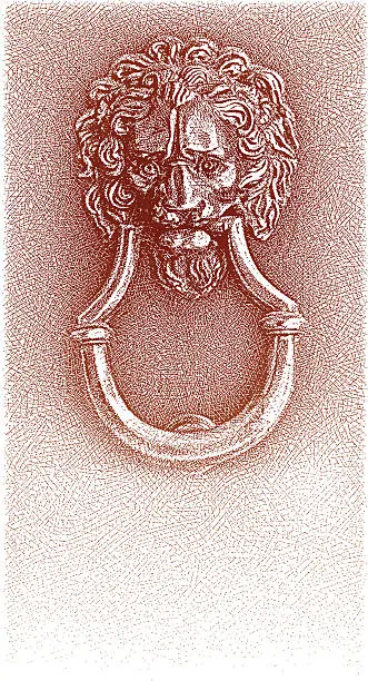 Vector illustration of Ancient Door Knocker