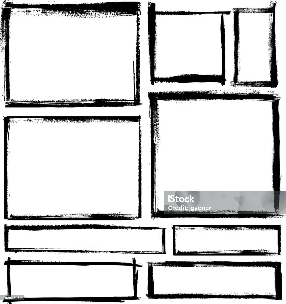 blank frame set tracing of vector blank frame set. Picture Frame stock vector