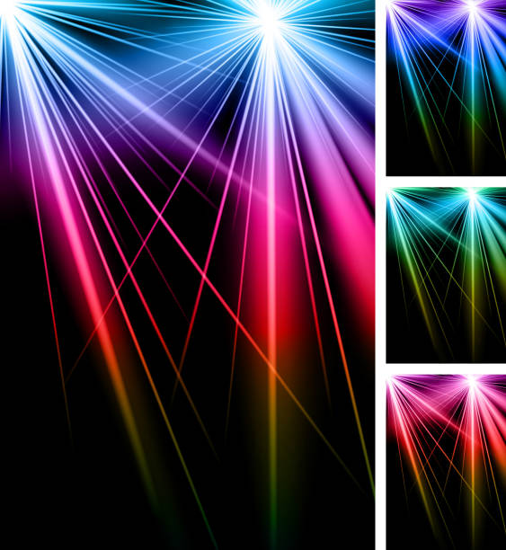 лазер проблесковыми световыми сигналами фон абстрактный - strobe light stock illustrations