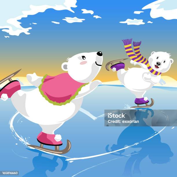 Bear In Love Stock Illustration - Download Image Now - Bear, Heart Shape, Ice-skating