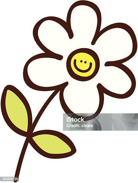 Simple Flower Cartoon Illustration Stock Illustration - Download Image Now - Cheerful, Cut Out, Cute