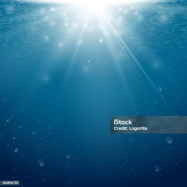 Подводный Фон — стоковая векторная графика и другие изображения на тему Под водой - Под водой, Вода, Море