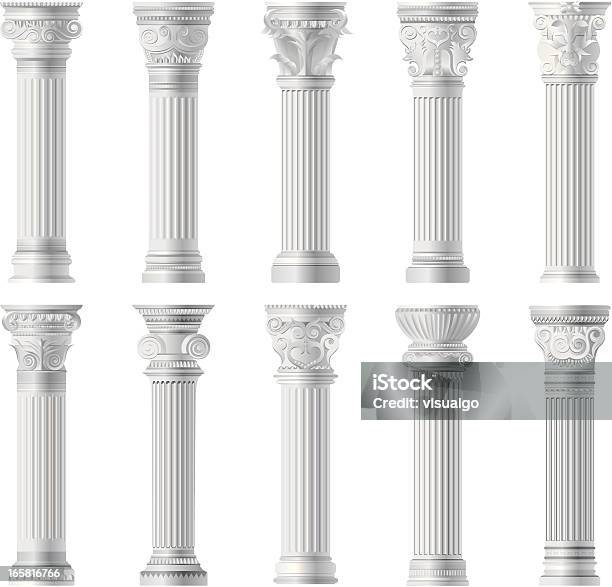 Pilastri - Immagini vettoriali stock e altre immagini di Architettura - Architettura, Colonna architettonica, Decorazione festiva