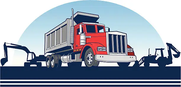 Vector illustration of Dump Truck
