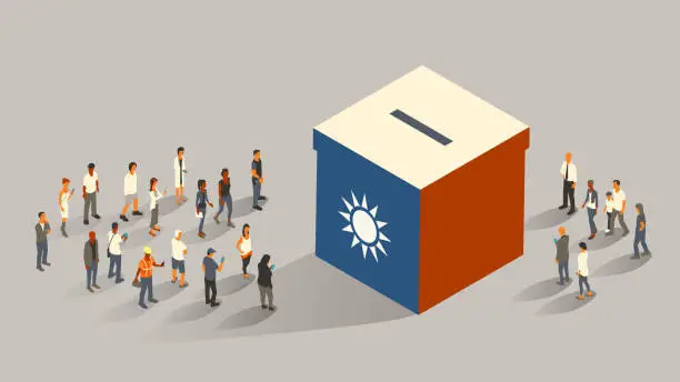 Vector illustration of Taiwan elections illustration