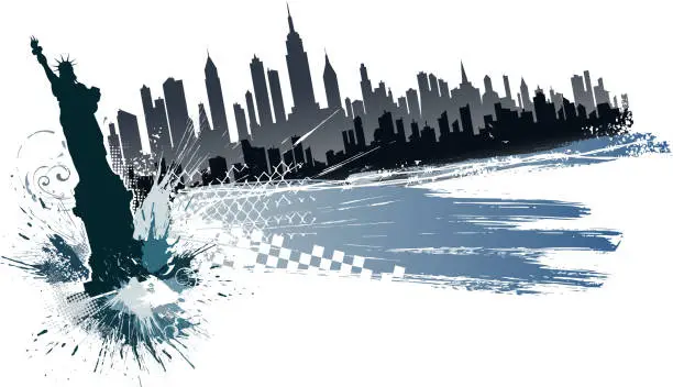 Vector illustration of new york city silhouette