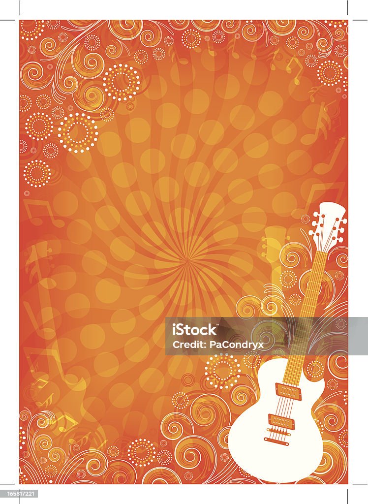 Bright Music guitar background Abstract music guitar background, layered and groupped, High resolution Jpg included. EPS 10, transparency used. More related: Backgrounds stock vector
