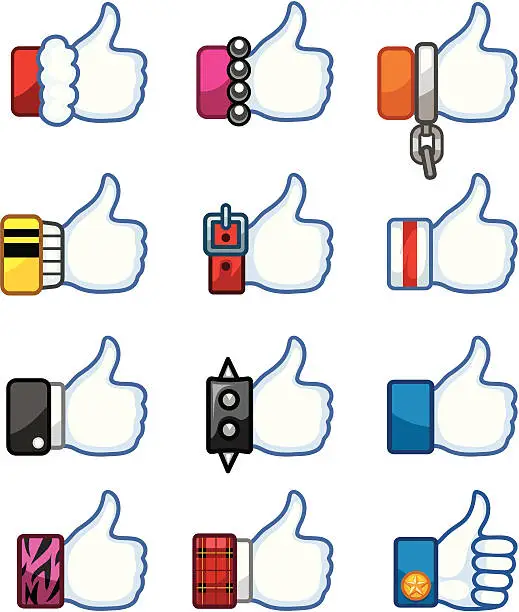 Vector illustration of Facebook Like Design