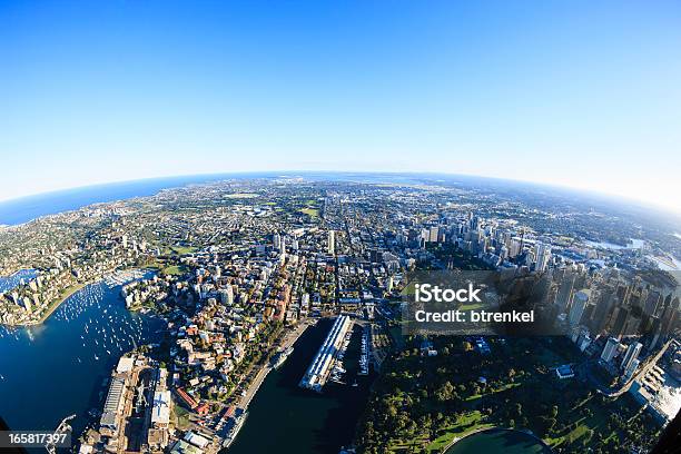 Foto de Panorama De Sydney e mais fotos de stock de Vista Aérea - Vista Aérea, Sydney, Objetiva olho de peixe