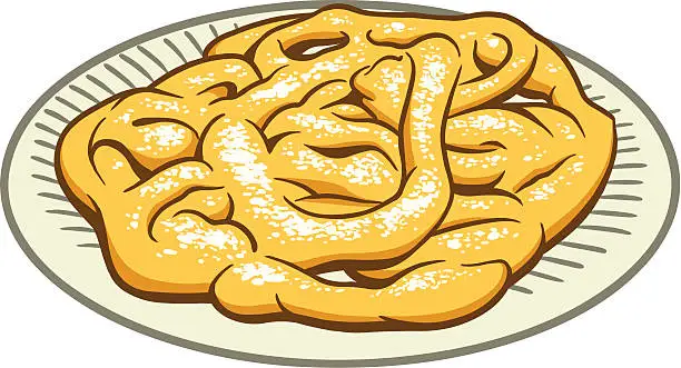 Vector illustration of Funnel Cake