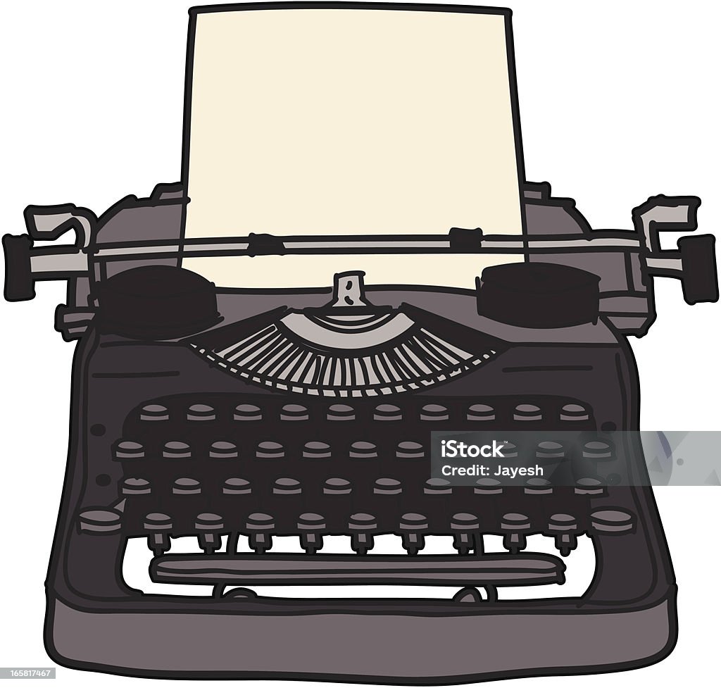 Schreibmaschine - Lizenzfrei Maschinenschrift Vektorgrafik