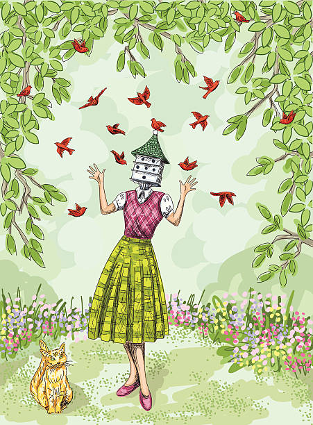 Birdbrain - Funny Concept Illustration Birdbrain - Funny Concept Illustration birdbrain stock illustrations