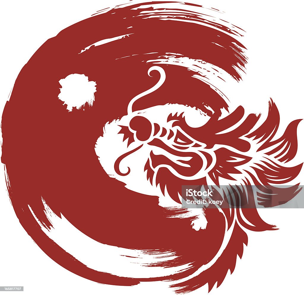 Chinesischer Drache Muster - Lizenzfrei Bildhintergrund Vektorgrafik