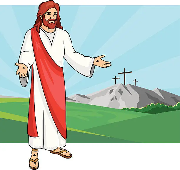 Vector illustration of Jesus Resurrected