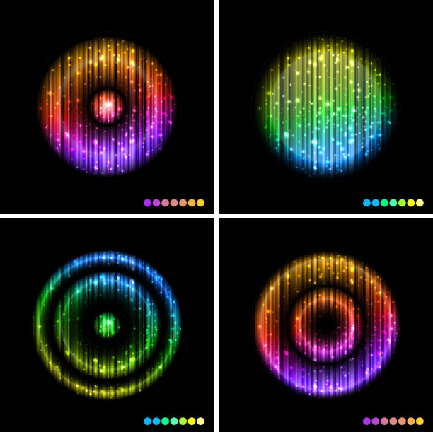 tło z ruchem - sine wave flash stock illustrations