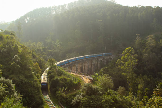 istock Train crosses Demodara nine arch bridge. Sri Lanka 1658177904