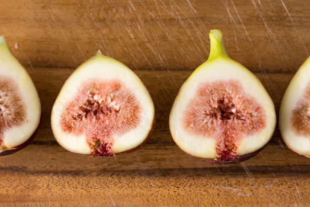cut figs stock photo
