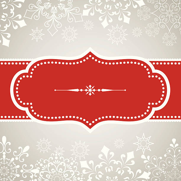 スノーフレーク背景 - christmas retro revival frame holiday点のイラスト素材／クリップアート素材／マンガ素材／アイコン素材
