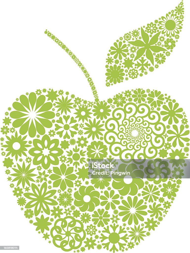 Grüner Apfel - Lizenzfrei Abstrakt Vektorgrafik