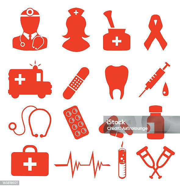 Ilustración de Iconos De La Salud y más Vectores Libres de Derechos de Doctor - Doctor, Laboratorio, Ambulancia