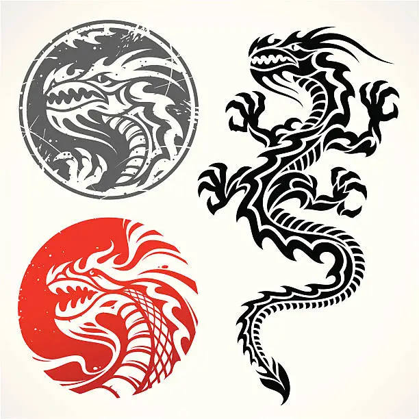 Vector illustration of dragon