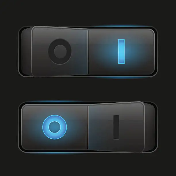 Vector illustration of Switches dark (OI)