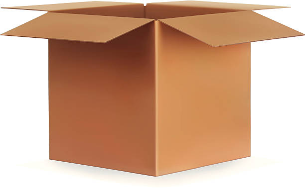 otwórz pudełko tekturowe - cardboard box box open carton stock illustrations