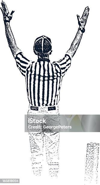 Touchdown Football Américainnbsp Vecteurs libres de droits et plus d'images vectorielles de Arbitre - Officiel sportif - Arbitre - Officiel sportif, Touch down, Arbitre de football américain