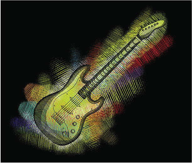 istock Vector illustration of a colorful electric guitar 165818428