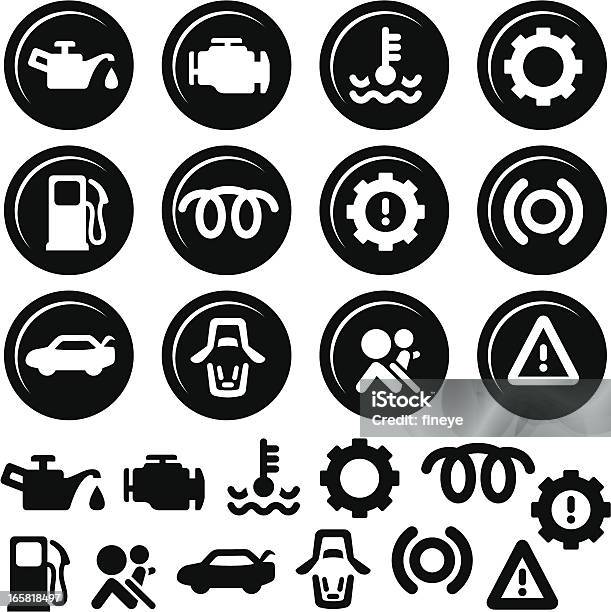 Auto Armaturenbrett Symbole Treibstoff Technik Türen Und Mehr Stock Vektor Art und mehr Bilder von Auto