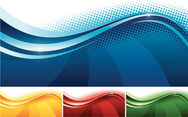 Abstract banners set one Vector illustration of abstract colorful banners set. Only simple gradient used. s shape stock illustrations