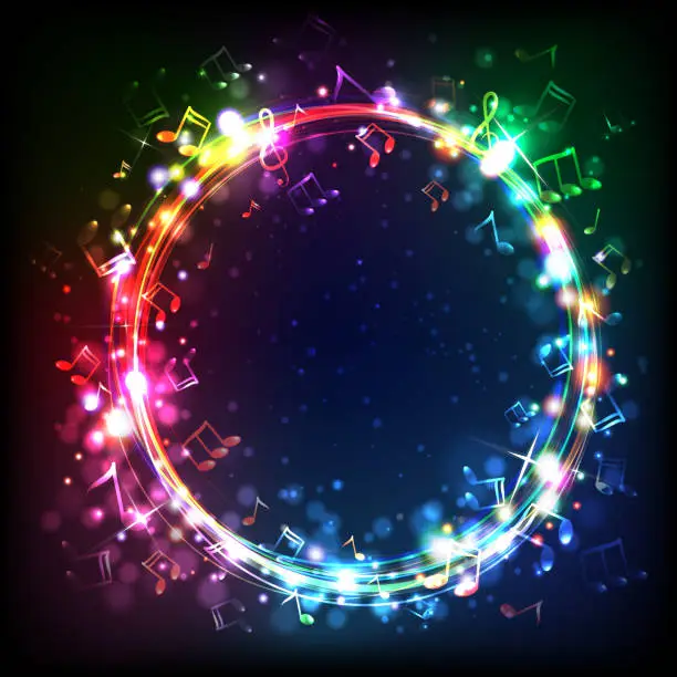 Vector illustration of Ring of Music
