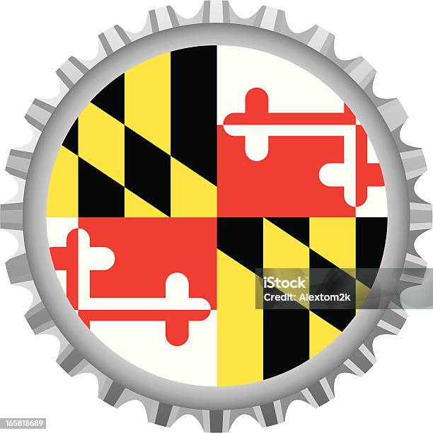 Maryland Bottle Top Stock Illustration - Download Image Now - Maryland State Flag, Icon Symbol, Maryland - US State