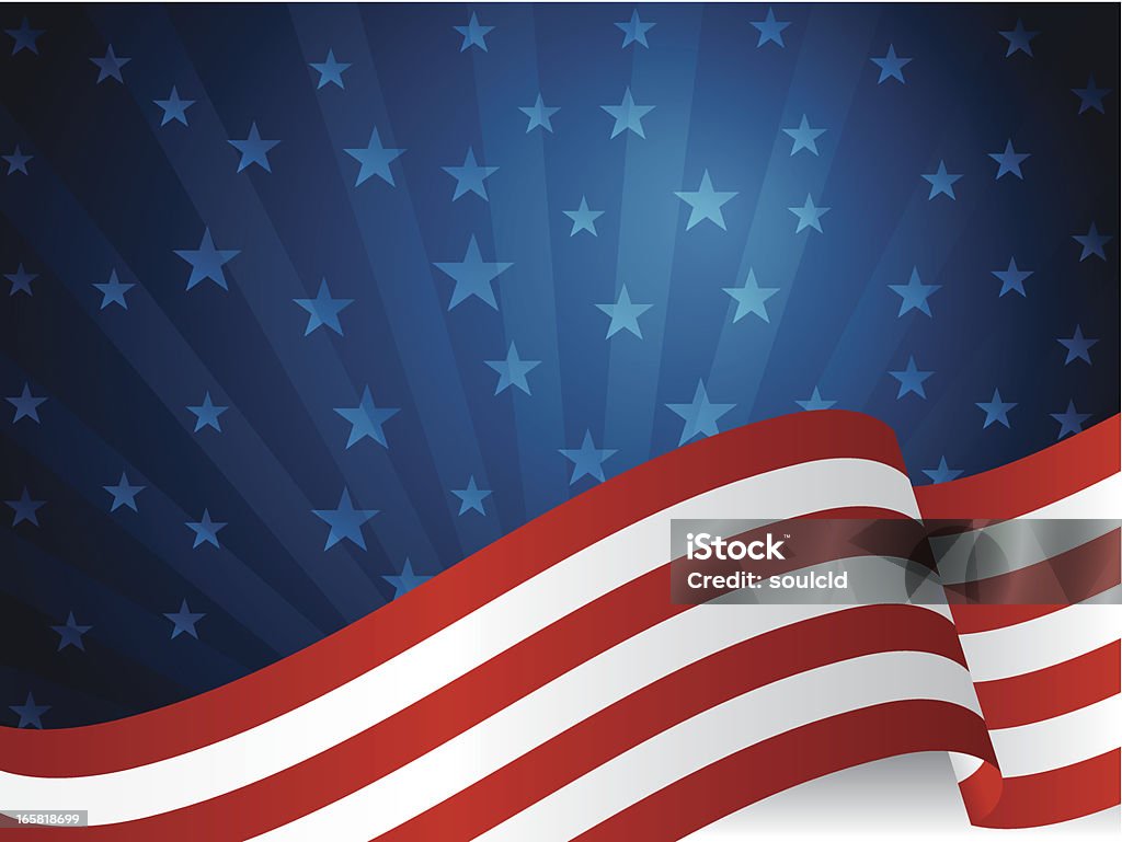 Fondo del 4 de julio - arte vectorial de Bandera estadounidense libre de derechos