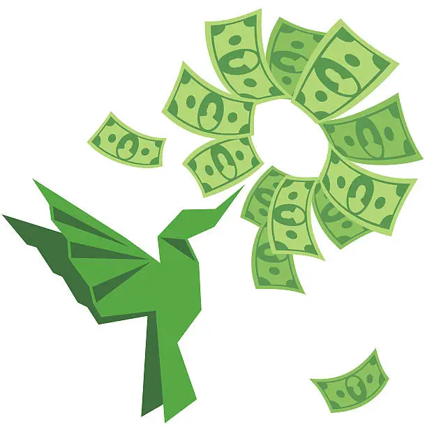 Vector illustration of MONEY FLOWER