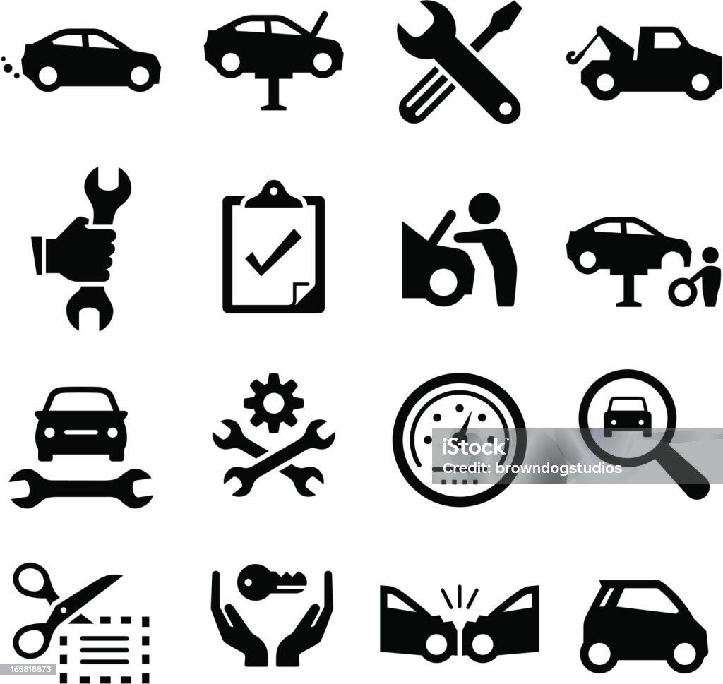 Car Repair - Black Series - Royalty-free Pictogram vectorkunst