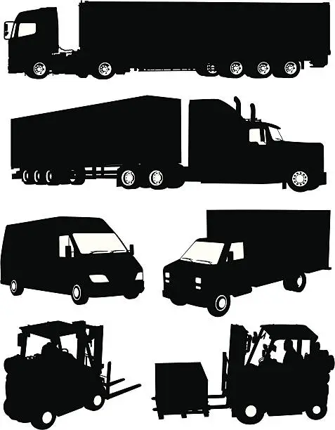 Vector illustration of Freight transportation