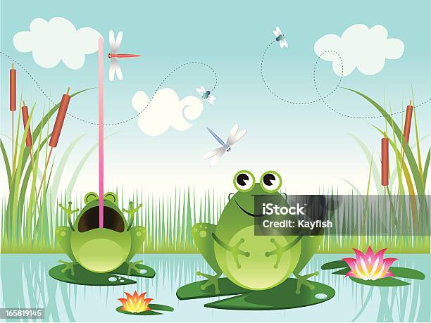 개구리 만들진 연못 개구리에 대한 스톡 벡터 아트 및 기타 이미지 - 개구리, 벡터, 과체중
