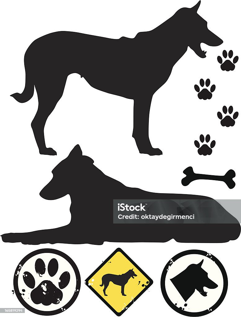 Pies ścieżki - Grafika wektorowa royalty-free (Część ciała zwierzęcia)