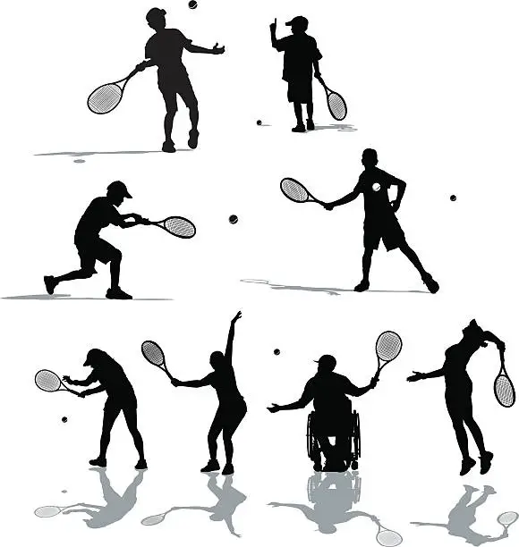 Vector illustration of Tennis Players