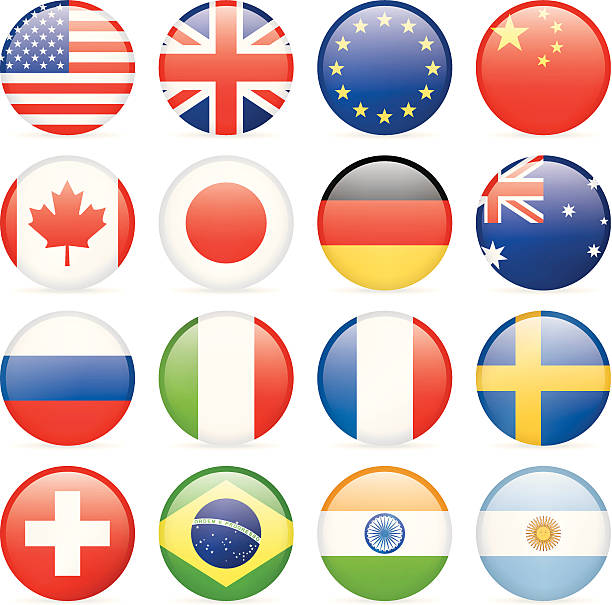 ilustrações, clipart, desenhos animados e ícones de bandeira ícones mais populares de ida - british flag vector symbol flag