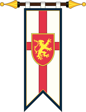 Vector illustration of Medieval Crusader Knights Banner Flag. 