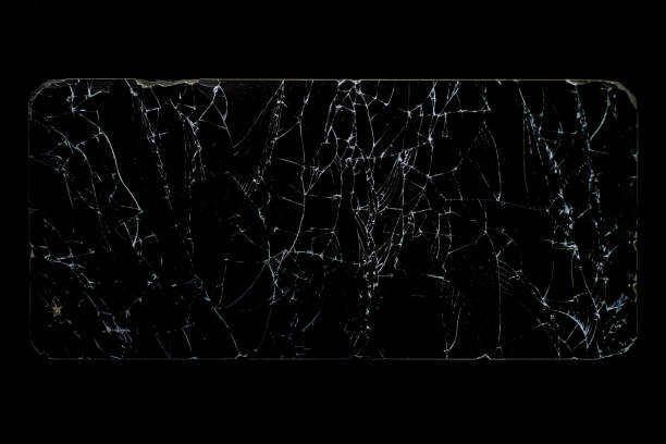 istock Broken glass on black background, Abstract and texture of broken glass. 1658199058